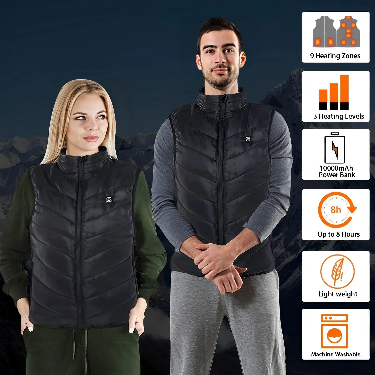 unisex heated vest