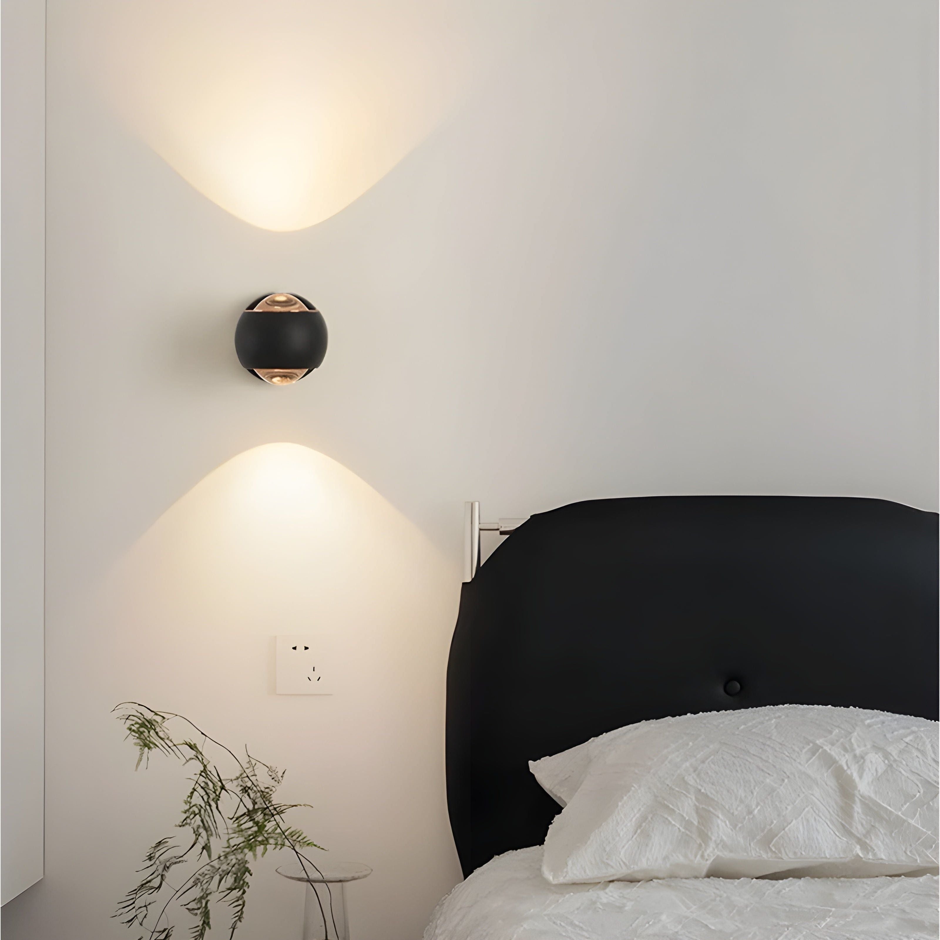 modern edge light contemporary 360 rotating indoor wall lamp