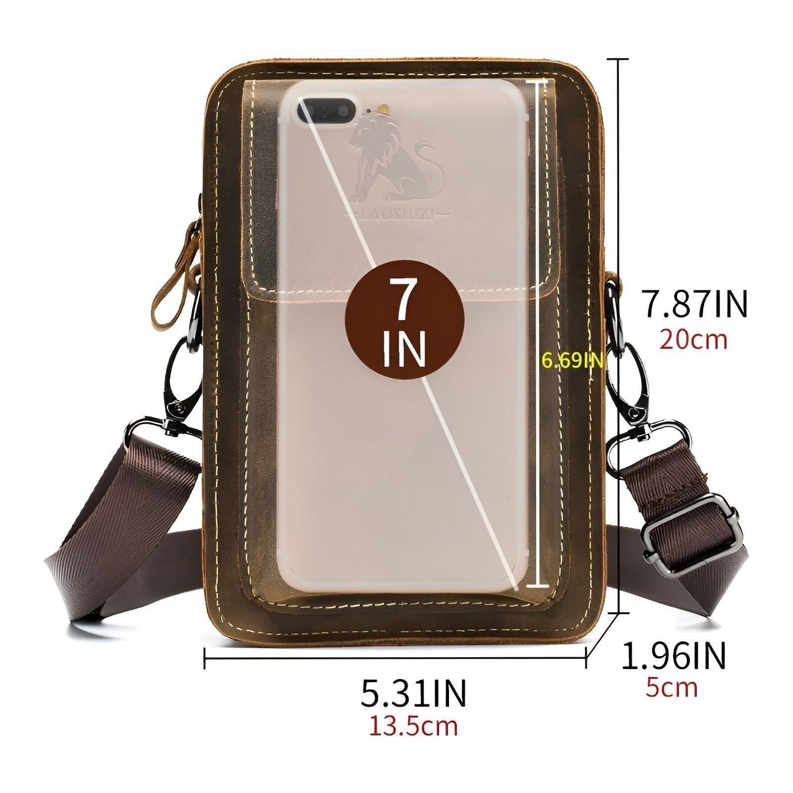 vidal functional leather waist bag men adjustable strap multi pocket