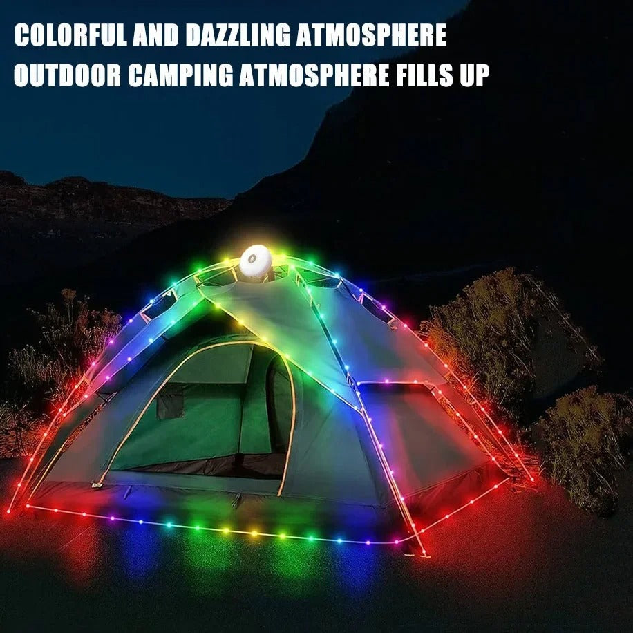 campbeam rechargeable waterproof led outdoor string lights with hooks