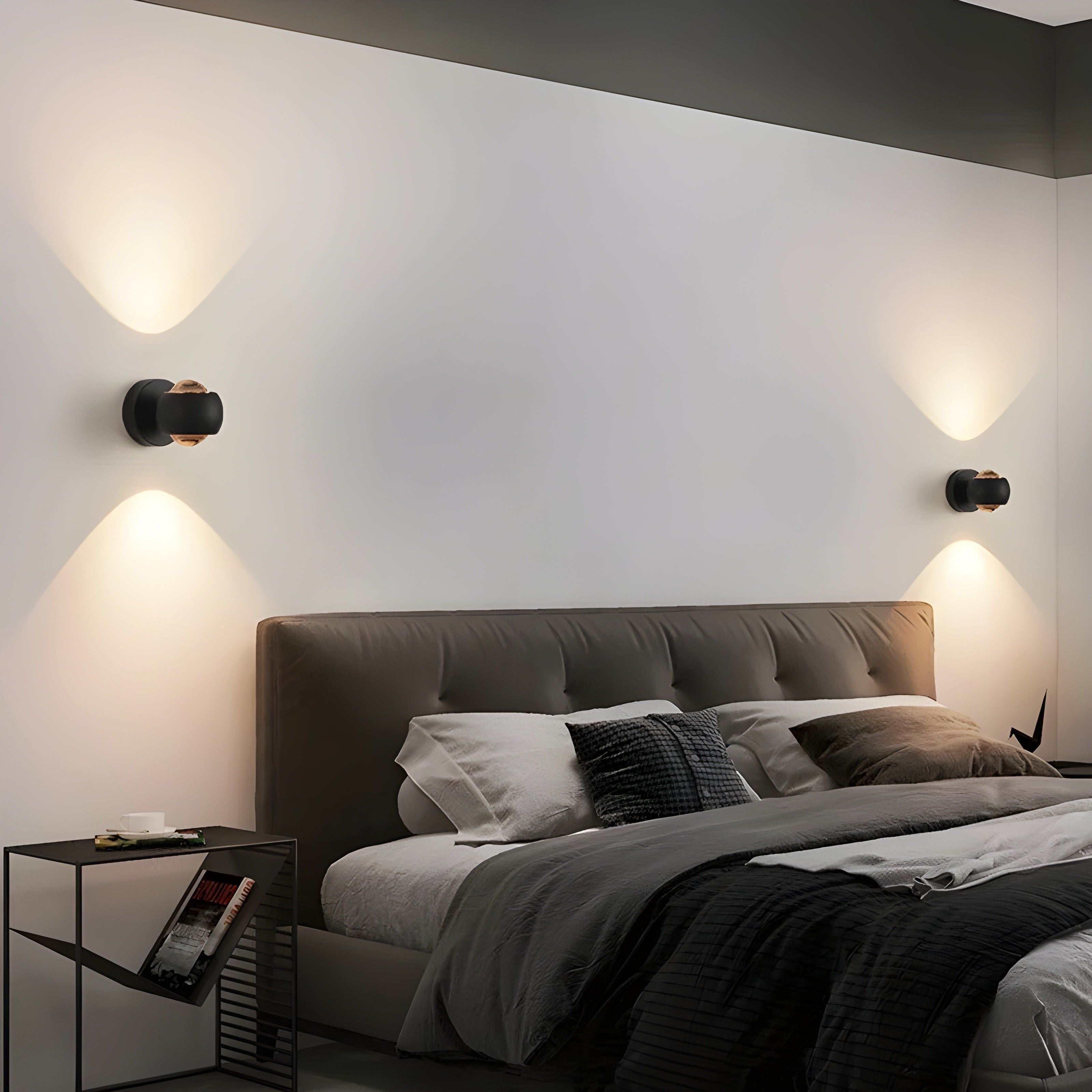 modern edge light contemporary 360 rotating indoor wall lamp
