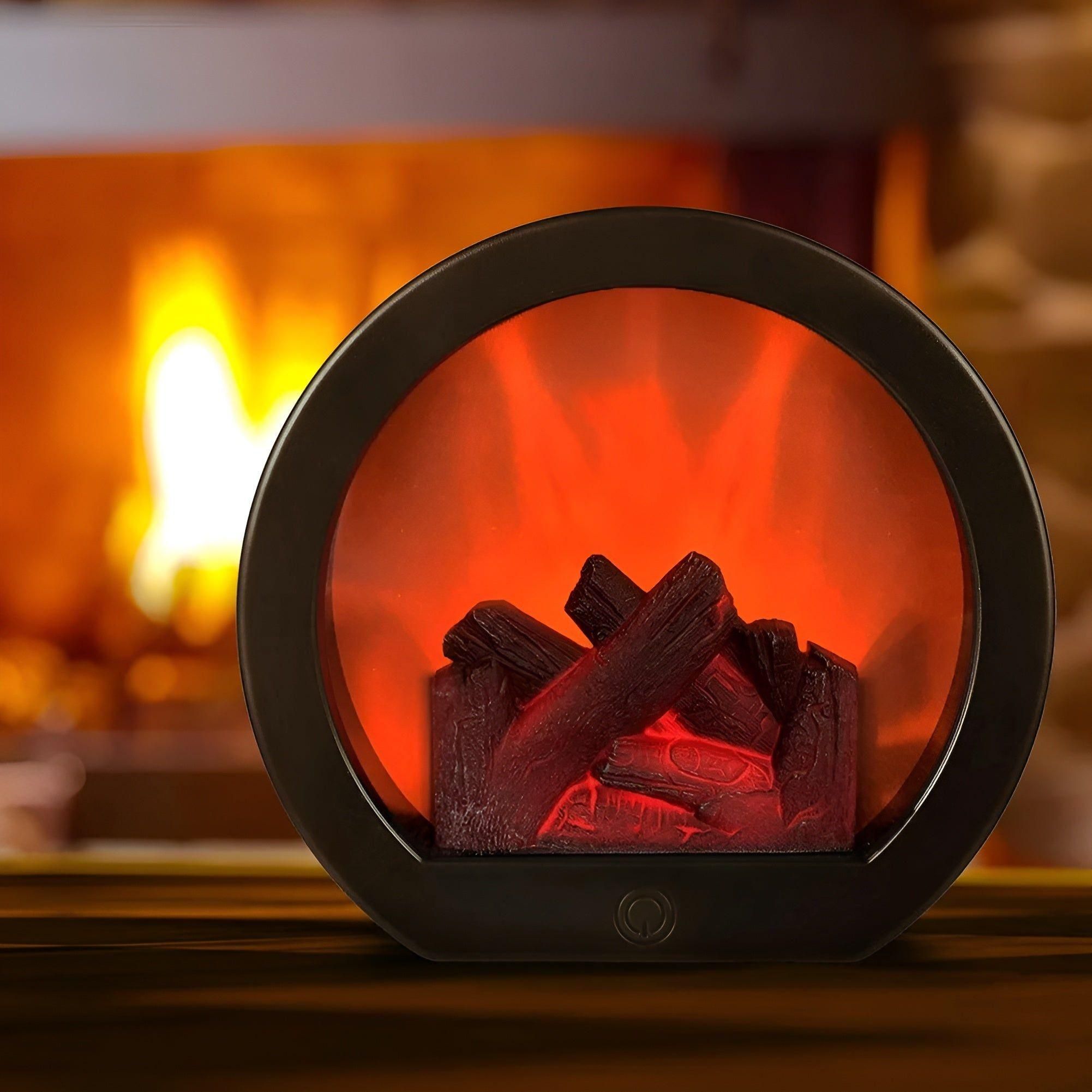 radiant flame led lantern realistic table lamp ambient lighting