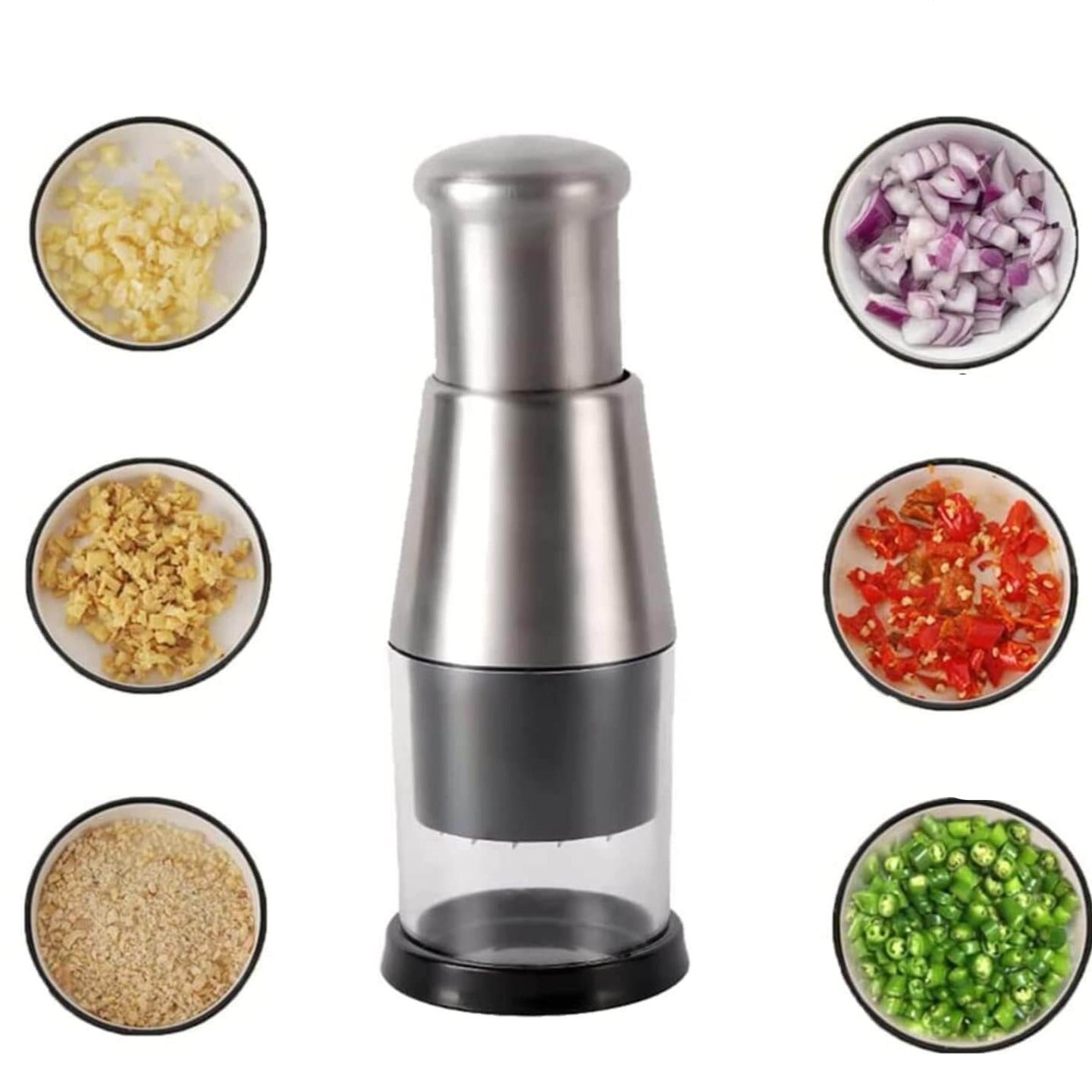 chef chop pro manual stainless steel vegetable chopper food prep