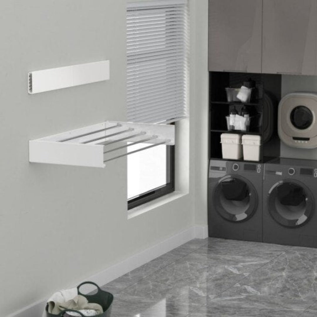 foldable wall mounted drying rack space saving laundry solution