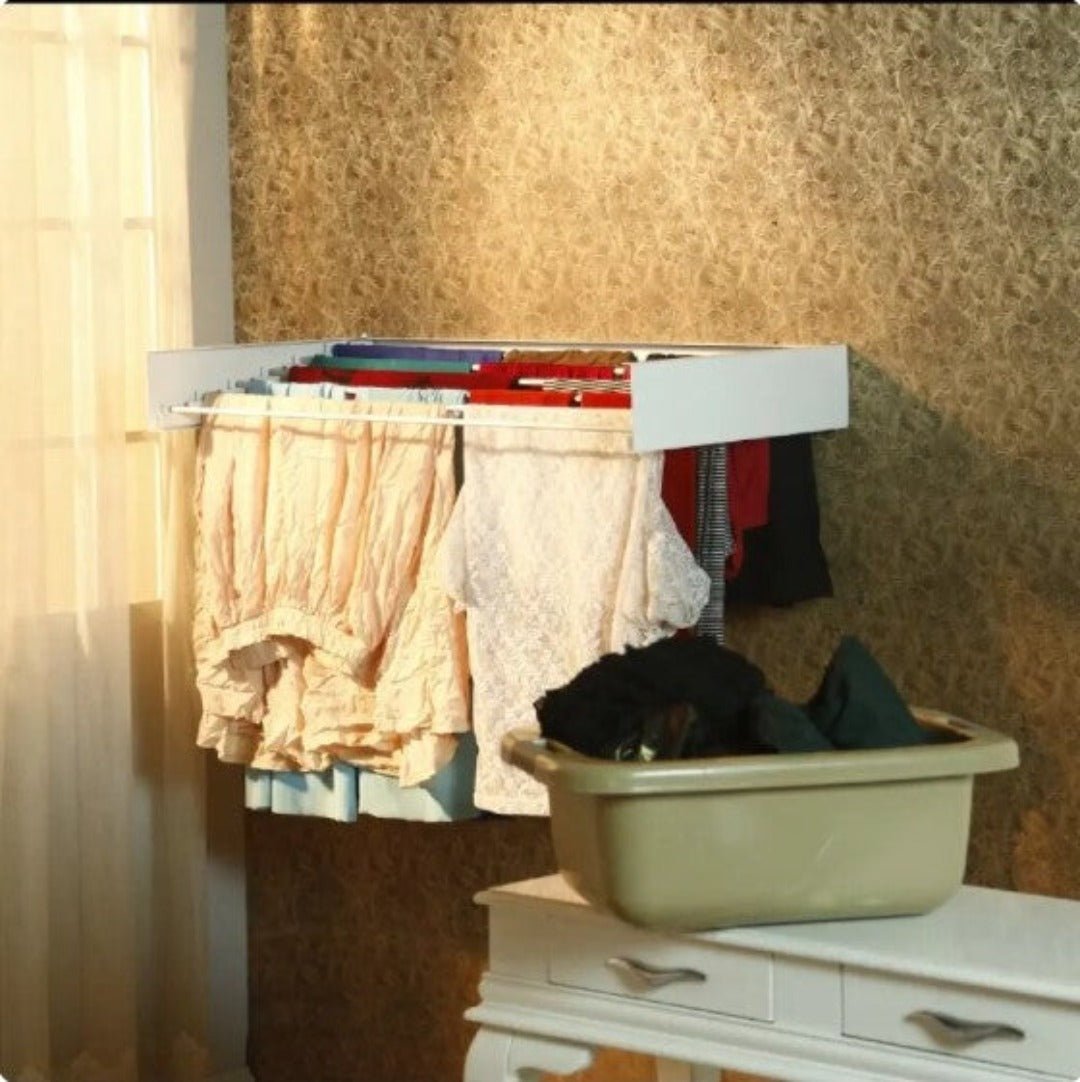 foldable wall mounted drying rack space saving laundry solution