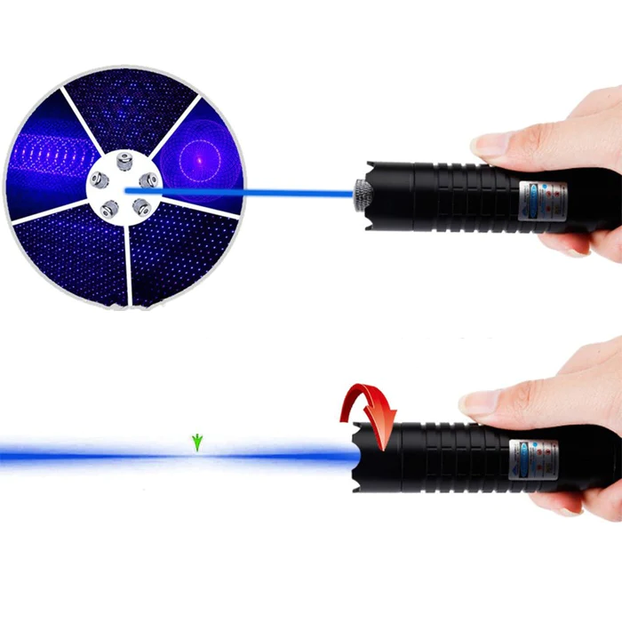 burning blue high power tactical laser torch flashlights