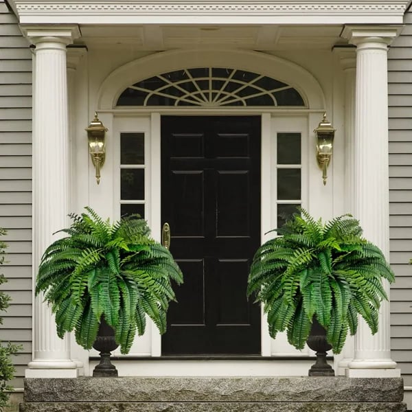 uv resistant lifelike artificial boston fern outdoor decor