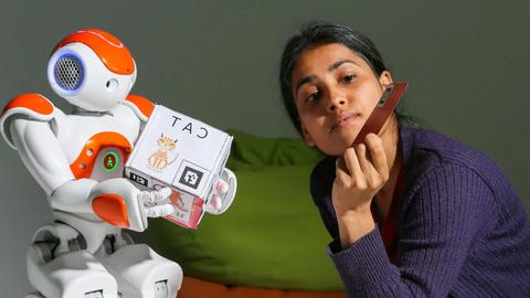high tech artificial intelligence robot