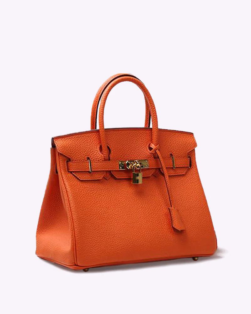 luxury leather tote bag elegant versatile work travel everyday