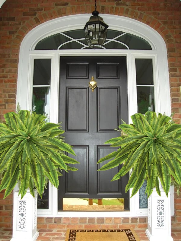 uv resistant lifelike artificial boston fern outdoor decor