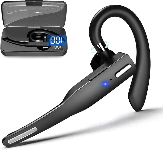 trucker dual mic wireless bluetooth noise cancelling headset earbuds