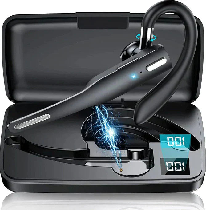 trucker dual mic wireless bluetooth noise cancelling headset earbuds