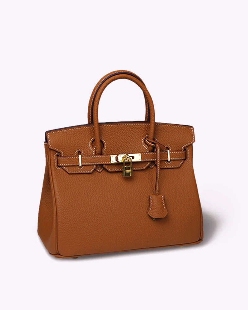 luxury leather tote bag elegant versatile work travel everyday