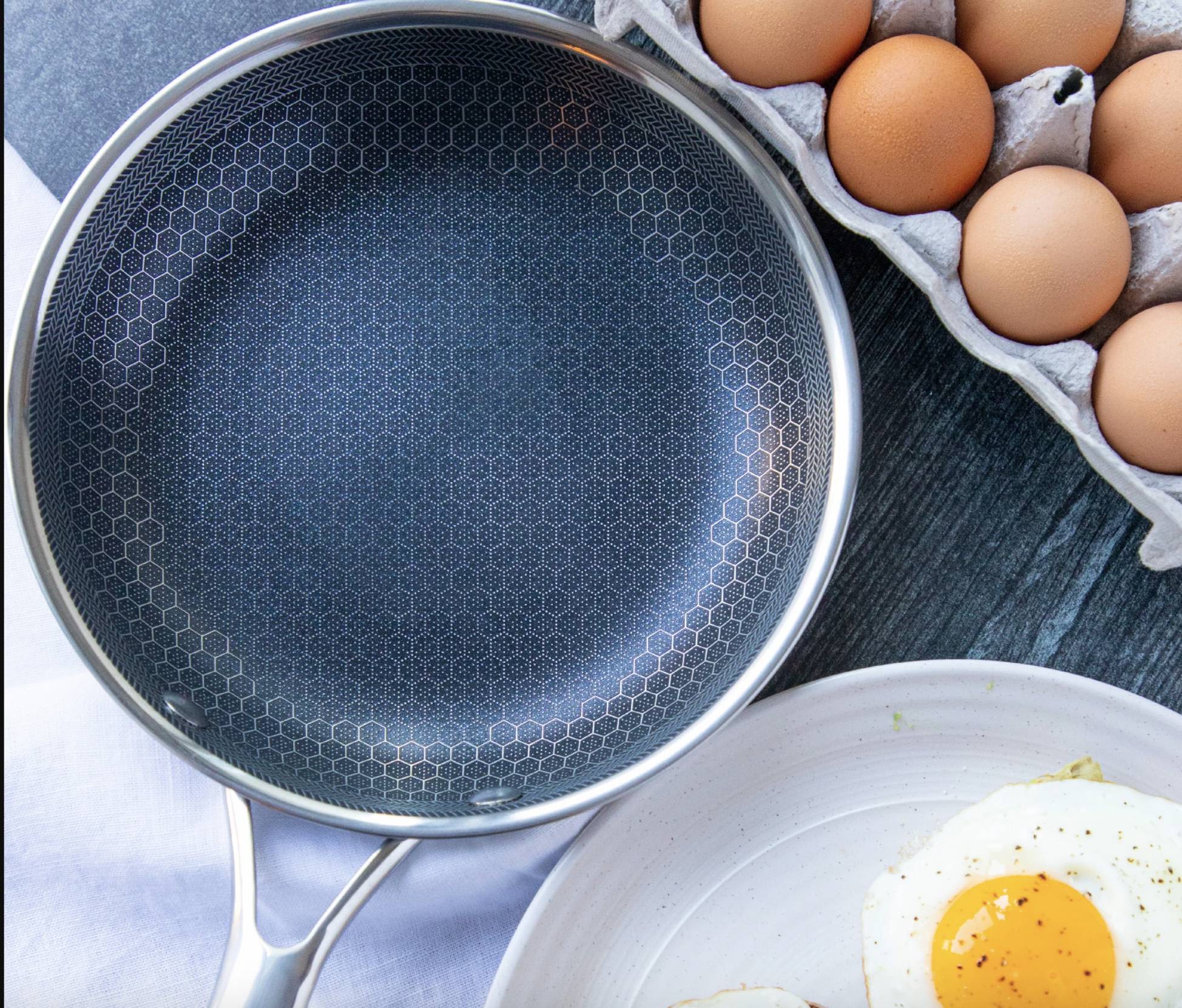 kitchen pro nonstick stainless steel frying pan scratch resistant