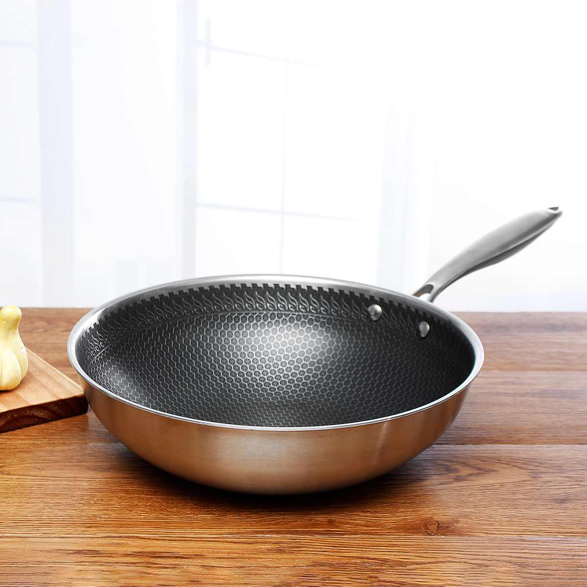 kitchen pro nonstick stainless steel frying pan scratch resistant