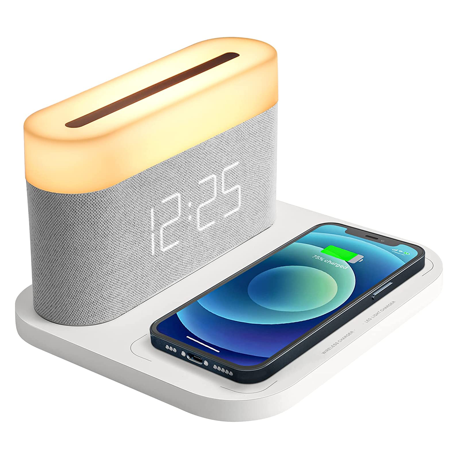 3 in 1 wireless charger lamp alarm clock fast charging dock