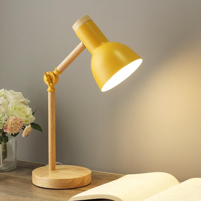 nordic glow scandinavian wood desk lamp
