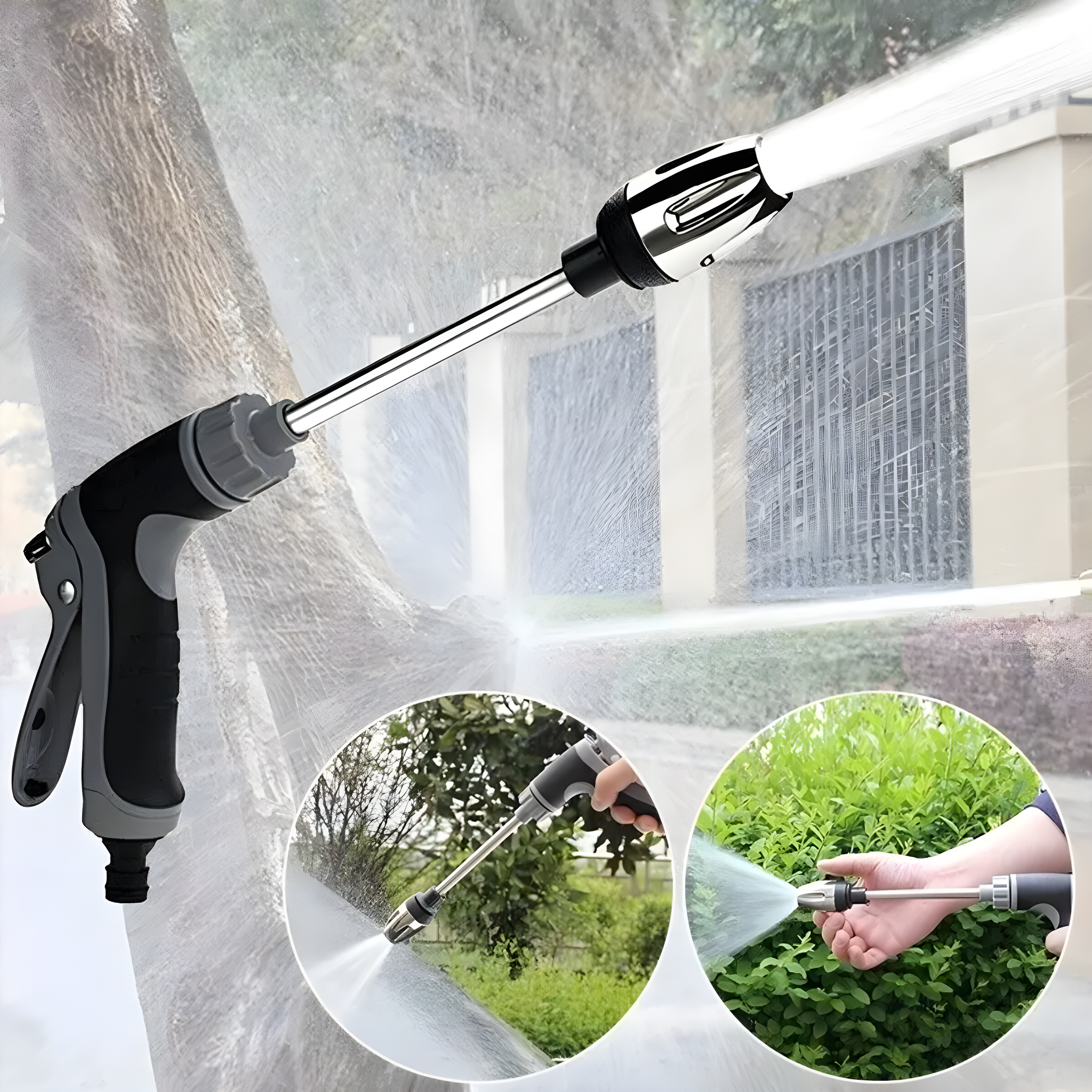 aquablitz high pressure spray gun universal hose attachment cleaning