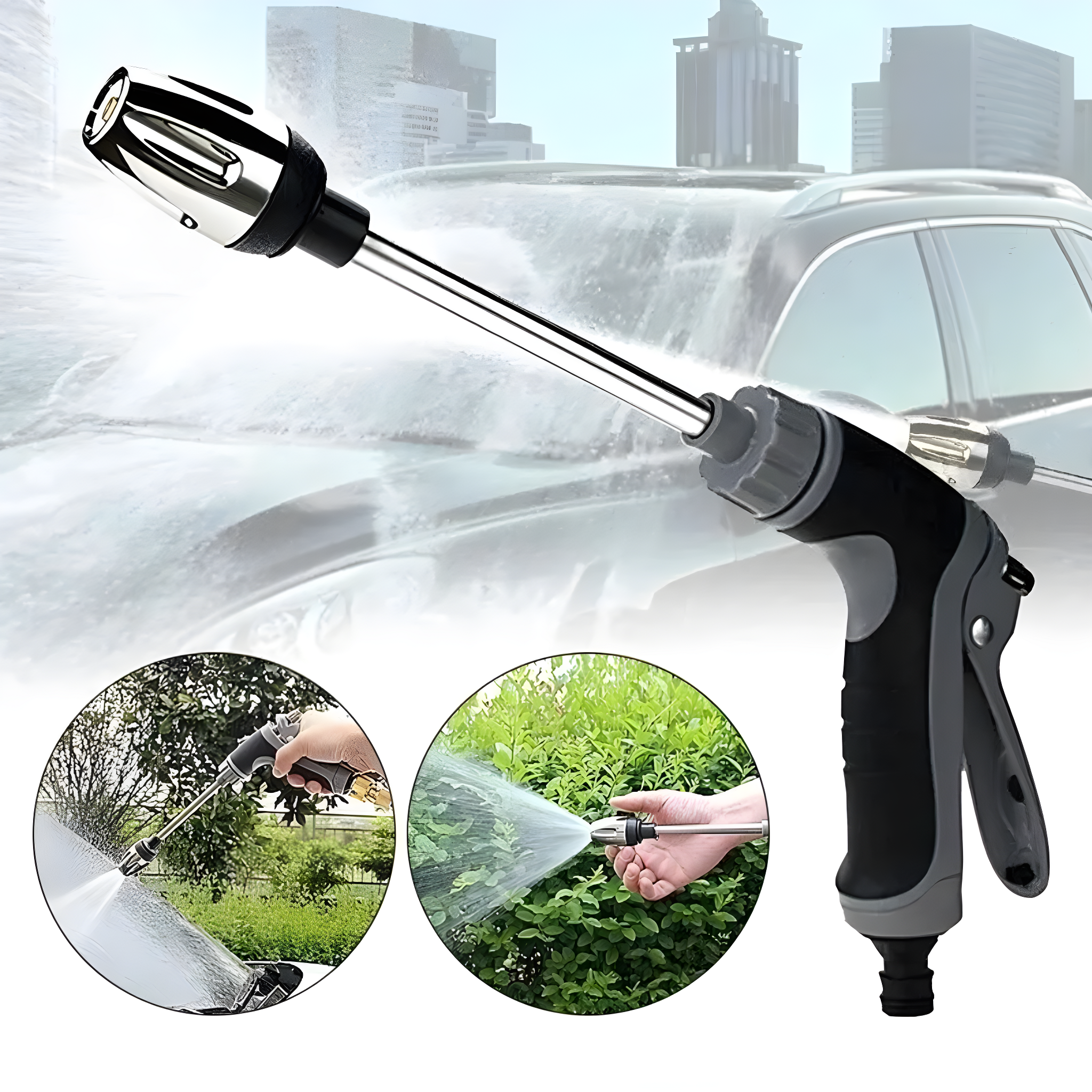 aquablitz high pressure spray gun universal hose attachment cleaning