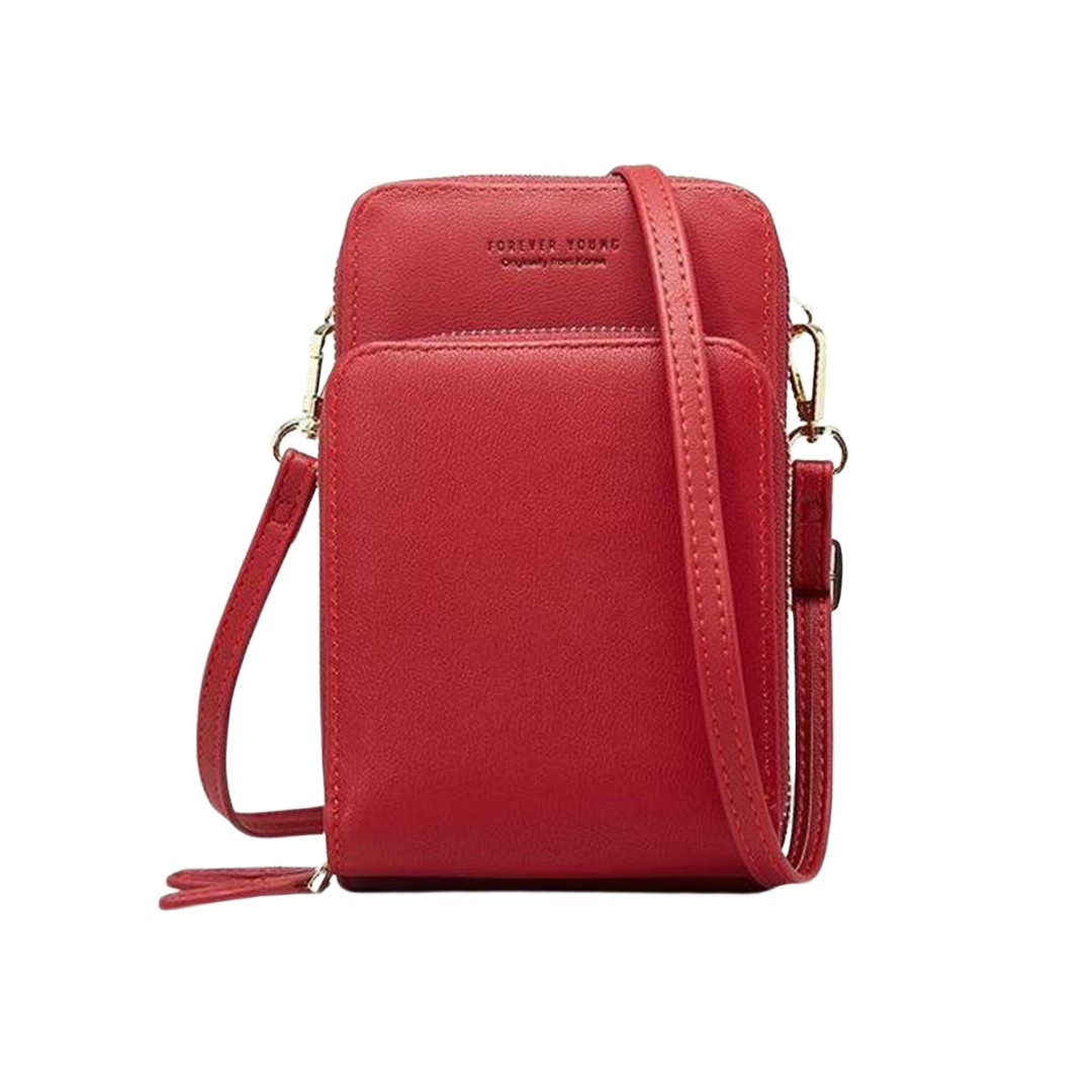 triple secure leather phone purse elegance practicality