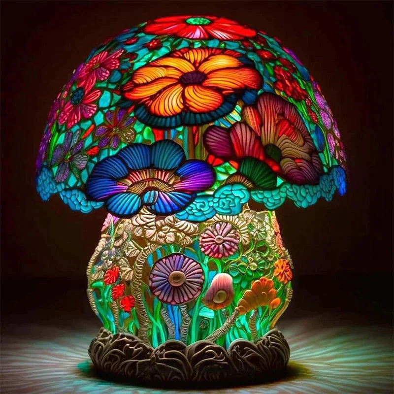 stained glass art table lamp elegant lighting decoration