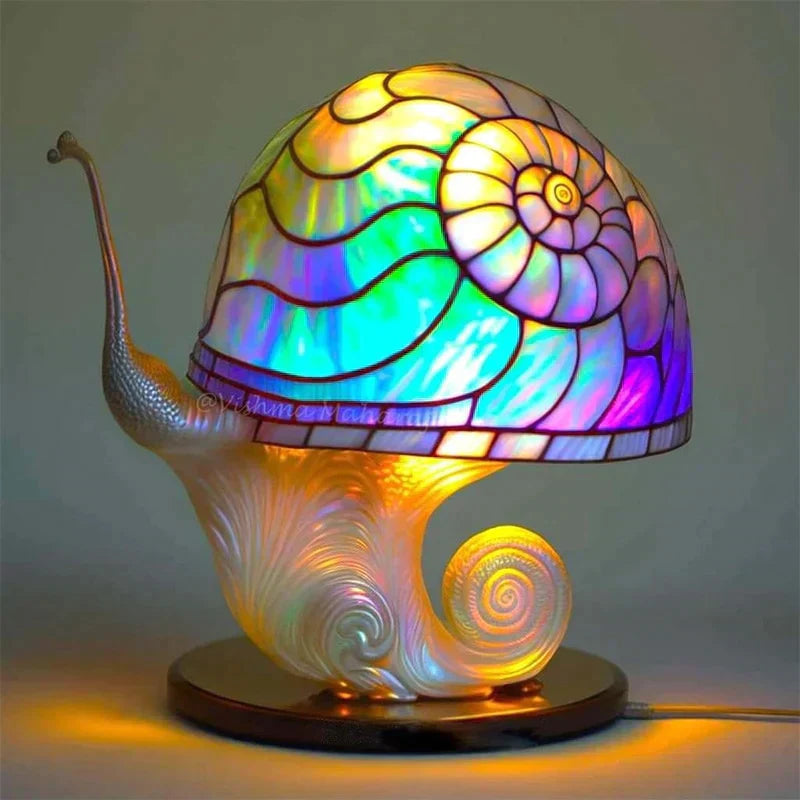 stained glass art table lamp elegant lighting decoration