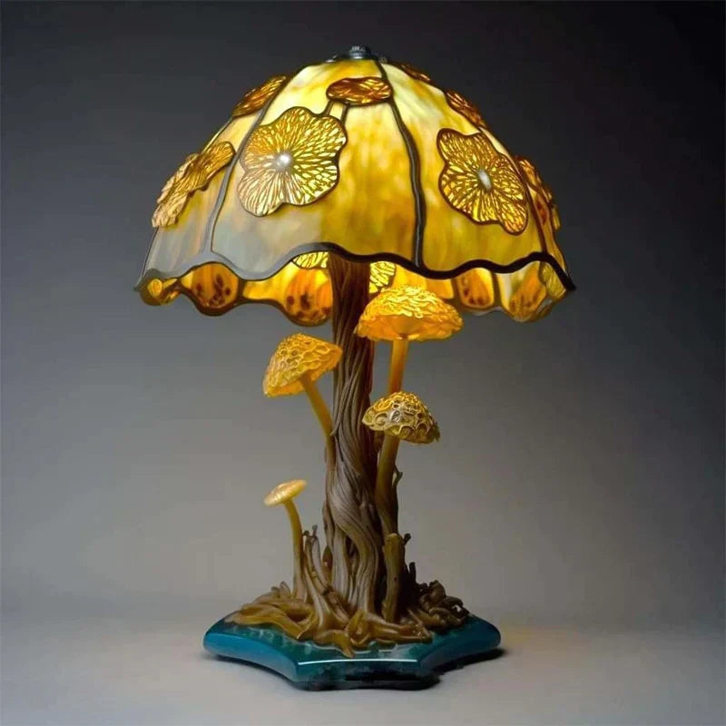 stained glass art table lamp elegant lighting decoration