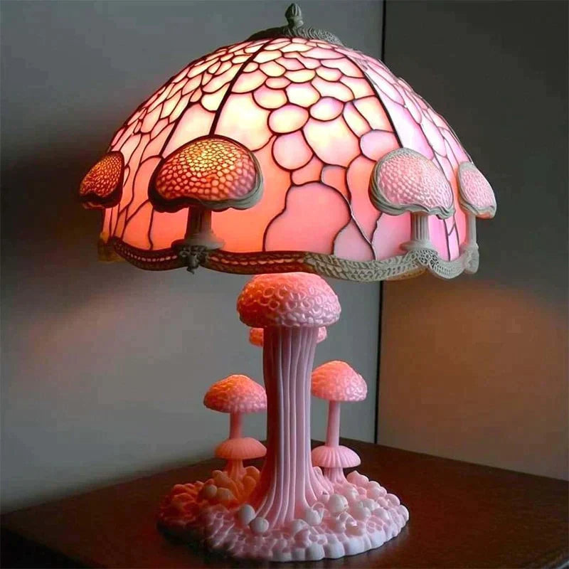 stained glass art table lamp elegant lighting decoration