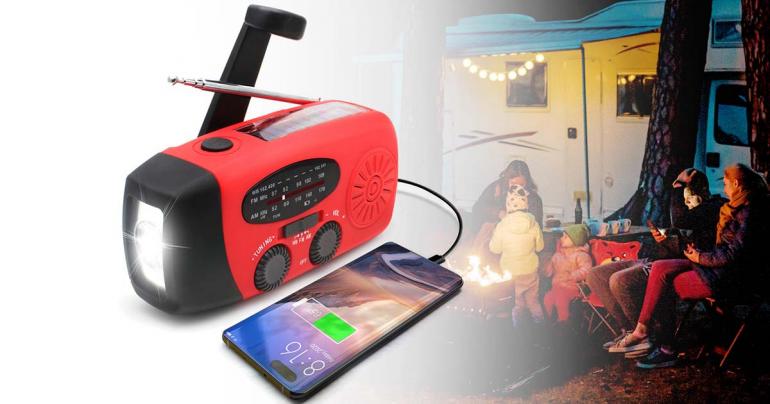 all in one emergency radio solar power bank be prepared anytime anywhe