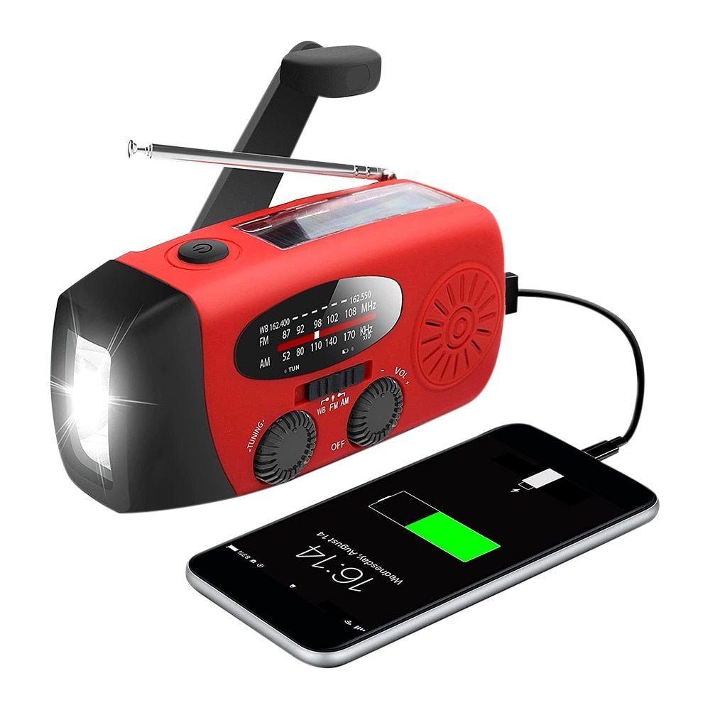 all in one emergency radio solar power bank be prepared anytime anywhe