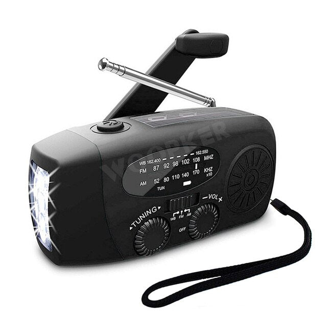 all in one emergency radio solar power bank be prepared anytime anywhe