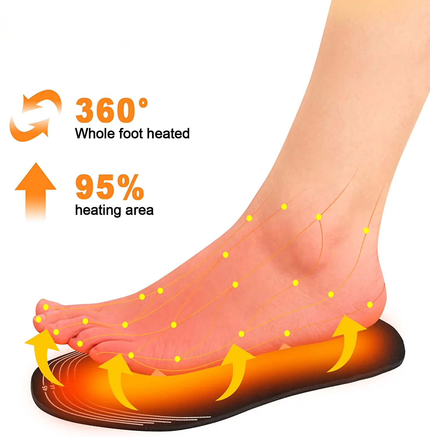 thermal electric foot insoles for shoes boots hunting